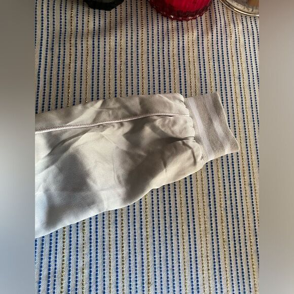 Equipment Bomber Jacket Womens  Sz XS Silk  Light Gray Back Embroidered NWT - Picture 8 of 16